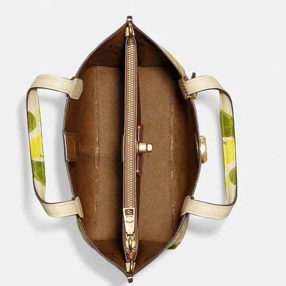 🌸🌿 Coach Willow Tote 24 With Floral Print - Picture 6 of 14